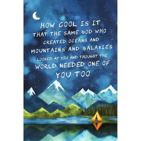XIHUA Same God Creation Wall Art, Inspirational Quotes Poster Canvas Prints for Room Nursery Wall Decor Christian Church Decor Encouragement Gifts for Kids Unframed 16 * 24 Inch
