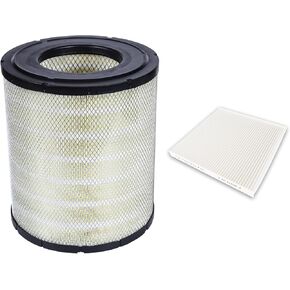 P527682 Engine Air Filter & P609422 Cabin Air Filter Compatible with Freightliner Columbia, Century Class, Argosy, Condor, Coronado Replaces AF25139M AF4908, P185069, LAF1849