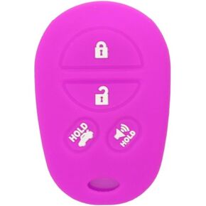 SEGADEN Silicone Cover Protector Case Holder Skin Jacket Compatible with TOYOTA 4 Button Remote Key Fob CV2418 Deep Blue