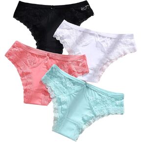 GORGLITTER Women's G String Thongs Sexy Lace Underwear Pack Thong