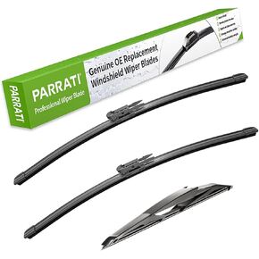 PARRATI® High Performance Premium All-Season Automotive Windshield Wipers with Rear Wiper Blades Replacement for 2009-2017 Chevrolet Traverse,Easy to Install 24"+21"+13''(Set of 3)