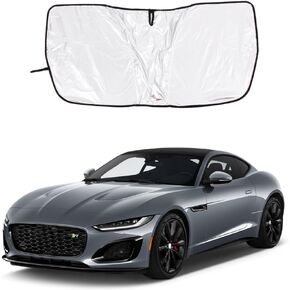 Car Windshield Sun Shade Compatible with Jaguar F-Type 2013-2024 Car Foldable UV Ray Reflector Auto Front Window&Full-Window Glass Sun Shade (Front Glass Sunshade)
