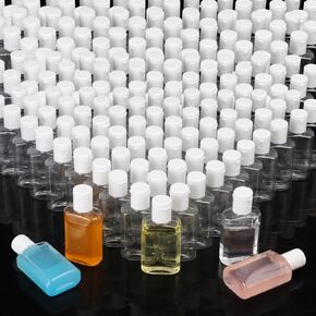 120 Pack 1 oz Plastic Bottles with White Top Caps, Clear Empty Bottles, Cosmetic Containers for Lotion and Shampoo, Cream, Travel-Friendly Bottles, BPA-Free for Liquids and Personal Care