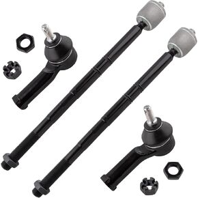 BOXI 4pc Front Inner Tie Rod Ends and Front Outer Tie Rod End Kit EV319 ES3470 ES3471 for Ford Contour 1997-2000 / Steering Tie Rod Ends for Mercury Cougar 1999-2002 / Mystique 1997-2000