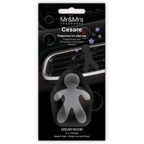 Mr. & Mrs. JoyFragrance Black Cedar Wood Car Air Freshener