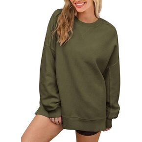 PRTTYGARDEN ملابس علوية نسائية بأكمام طويلة 2025 ربيعية فضفاضة بلوفر بياقة واسعة عصرية غير رسمية مضلعة سترة منسوجة in Kuwait