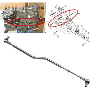 RULLINE Throttle Linkage Kit Adjustment Rod Compatible with Dodge P-Pump (1994-1998) - Compatible with Ram 2500, Ram 3500 & Cummins P7100