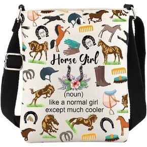 FUSTMW Horses Gifts for Women Horse Crossbody Bag Horse Lover Gifts Cross Body Bucket Bag with Adjustable Shoulder Strap