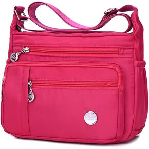 Blostirno Women's Crossbody Bag Nylon Waterproof Shoulder Handbags Purses Travel Bags with Muitipockets