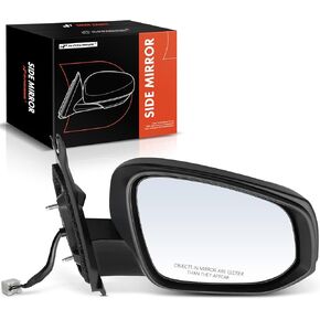 A-Premium Driver Side Power Door Mirror - Compatible with Toyota Tacoma 2016-2023 - Heated Manual Folding Textured Black Outside Rear View Mirror - Replace# 8794504050