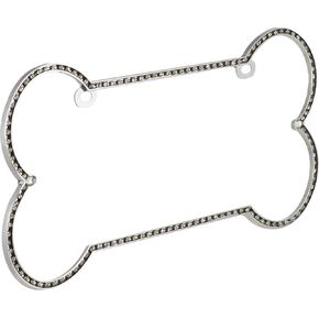 BELL Automotive 22-1-46454-8 Universal Dog Bone Shaped Rhinestone Design License Plate Frame