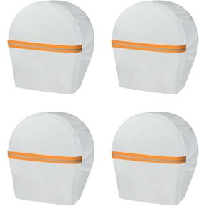 Amfor Tire Covers Set of 4, UV-Proof Wheel Tire Cover for Trailers,RV, Jeeps, Campers, Vans, Trucks - Universal Fits Diameters 27"-29",Gray