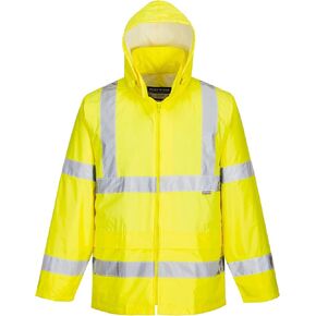 Portwest UH440 Men's Lightweight Waterproof Hi Vis Reflective Rain Jacket