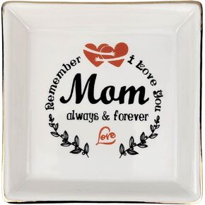 Ceramic Ring Dish Jewelry Tray with Gold Rim Decorative Trinket Tray with Unique Design for Earrings and Keys Inspirational Gifts for Women (for Friend)