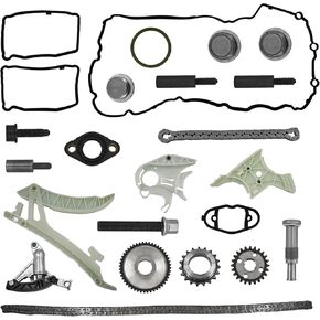 Timing Chain kit with Oil Pump Bolt Cover Gasket Drive Chain Set Compatible with BMW 228i 320i 328i 428i 528i Z4 X1 X3 X4 X5 N20 N26 F10 F22 F30 2.0l 2012-2018, 11317592850 11317592877