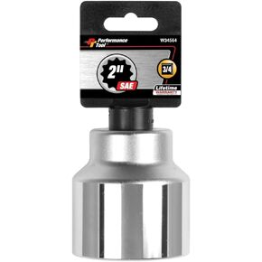 Performance Tool W34564 3/4-Inch Drive 12-Point SAE Standard Socket, 2-Inch
