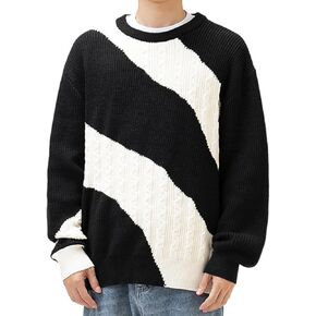 Oversized Cable Knit Sweater Unisex Classic Chunky Knitted Pullover Casual Drop Shoulder Loose Tops