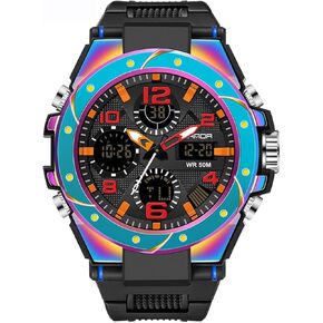 CdyBox Men Tactical Watch Waterproof Military Sport Work Digital Analog Wrist Multi Electronic Watch