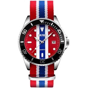 MASTOP Men's Quartz Watch Nylon Strap British Style Business Sports Date Display Waterproof Dress Watches Luminous Fashion Analog Casual Wristwatch