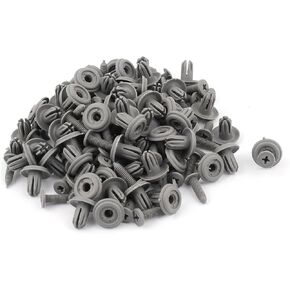 uxcell Universal Plastic Rivets Car Door Trim Fender Bumper Clips 6mm Hole 70pcs Gray