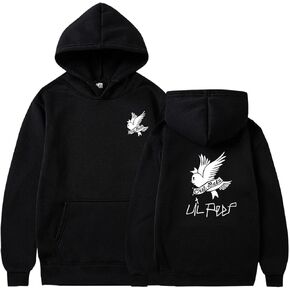 New Lil Peep Hoodies Men/women Hooded Pullover Harajuku hoodie Male/female Sudaderas hombre Hoddie Sweatshirts-Black B-XXL