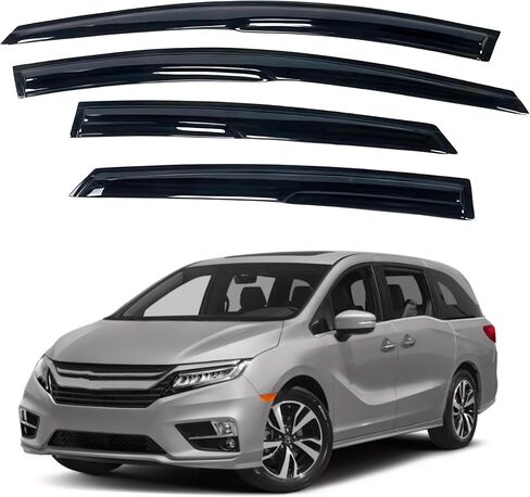 حاجب النافذة متوافق مع Ford Escape 2013-2019، شريط حماية من المطر، عاكس نافذة جانبي للتهوية الجانبية للرياح والشمس، 2013 2014 2015 2016 2017 2018 2019 in Kuwait
