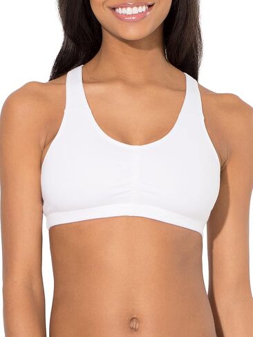 Fruit of the Loom Women's Shirred Front Racerback Pull Over Sports Bra, 3-Pack in Saudi Arabia