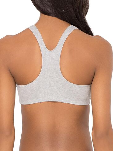 Fruit of the Loom Women's Shirred Front Racerback Pull Over Sports Bra, 3-Pack in Saudi Arabia