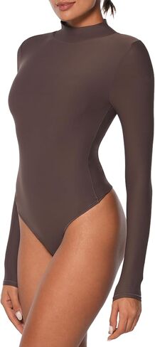 Sunzel الياقة المدورة داخلية للنساء كم طويل ملابس الخروج مثير قطعة واحدة قميص تيز الجوارب ملابس غير رسمية ثياب in Kuwait