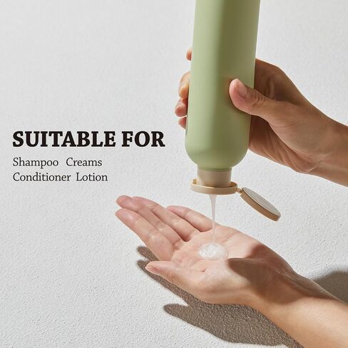 Squeeze Bottles 8 oz, 3 Pack Travel Shampoo and Conditioner Bottles, Plastic Refillable Containers for Lotion(8oz, Green) in Saudi Arabia
