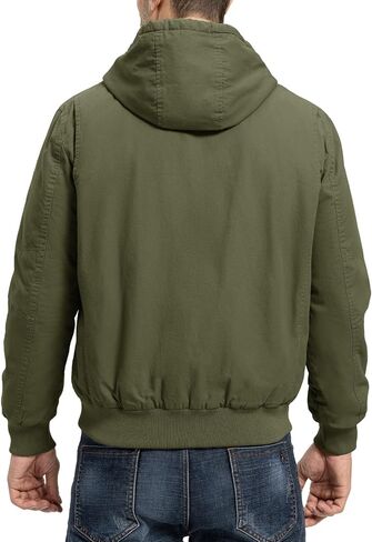 TBMPOY Men's Winter Jackets Hooded Work Cotton Fleece Lined Duck Coats Flannel Active Workwear Coat in Kuwait