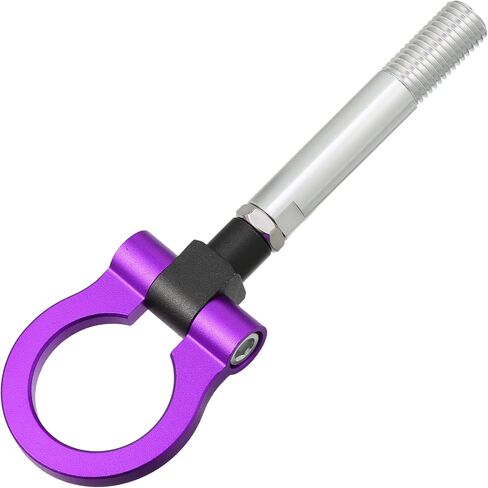 X AUTOHAUX Red Aluminum Alloy Round Front Rear Bumper Trailer Ring Eye Towing Tow Hook Screw for Hyundai Veloster 2012-17 for M20x2.5 Screw in Saudi Arabia