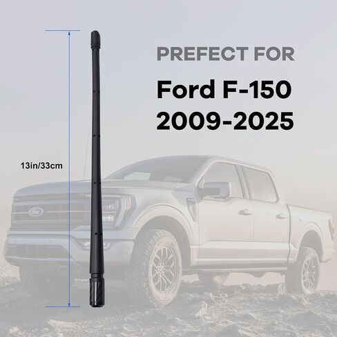 هوائيات لفورد F150 (2009-2024) 7 بوصة هوائي مطاطي بديل لغسيل السيارات هوائي راديو شاحنة هوائي فورد F150 ملحقات هوائي قصير من ألياف الكربون in Saudi Arabia