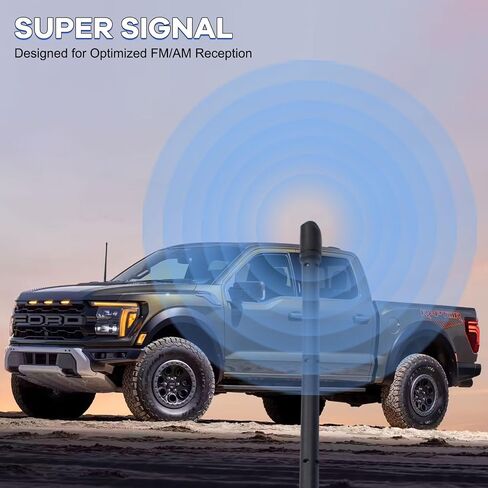 هوائيات لفورد F150 (2009-2024) 7 بوصة هوائي مطاطي بديل لغسيل السيارات هوائي راديو شاحنة هوائي فورد F150 ملحقات هوائي قصير من ألياف الكربون in Saudi Arabia