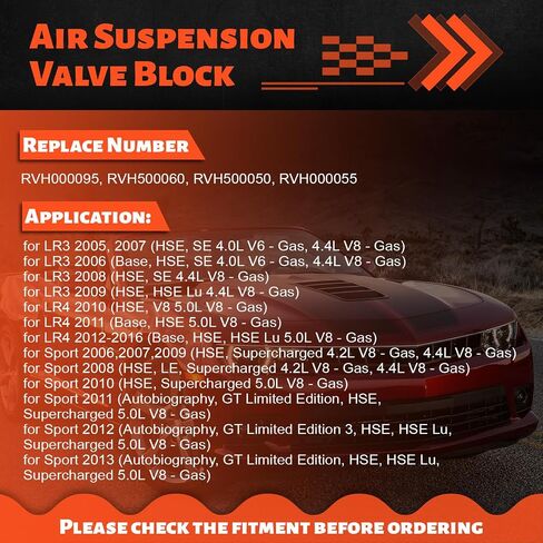 Air Suspension Valve Block, Suitable for Grand Cherokee WK2 2011-2019, Touareg 2004-2015, Cayenne 2011-2015 Replaces 68087233AA 95835890300 558103M000 55810-3M000 7P0698014 in Kuwait