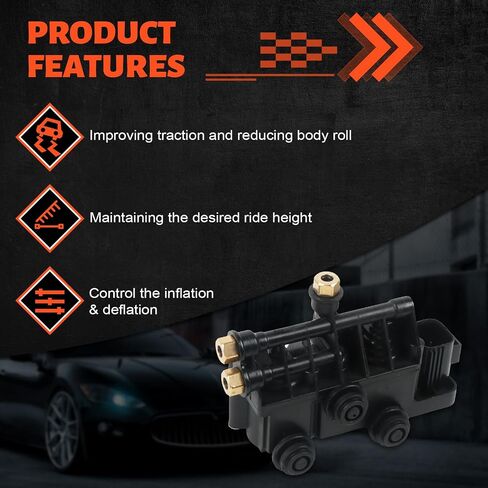 Air Suspension Valve Block, Suitable for Grand Cherokee WK2 2011-2019, Touareg 2004-2015, Cayenne 2011-2015 Replaces 68087233AA 95835890300 558103M000 55810-3M000 7P0698014 in Kuwait