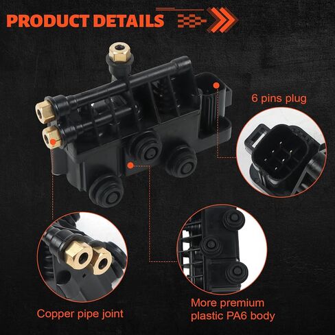 Air Suspension Valve Block, Suitable for Grand Cherokee WK2 2011-2019, Touareg 2004-2015, Cayenne 2011-2015 Replaces 68087233AA 95835890300 558103M000 55810-3M000 7P0698014 in Kuwait