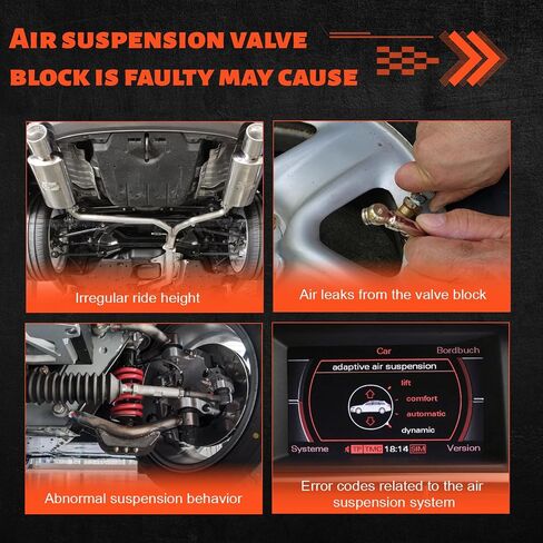 Air Suspension Valve Block, Suitable for Grand Cherokee WK2 2011-2019, Touareg 2004-2015, Cayenne 2011-2015 Replaces 68087233AA 95835890300 558103M000 55810-3M000 7P0698014 in Kuwait