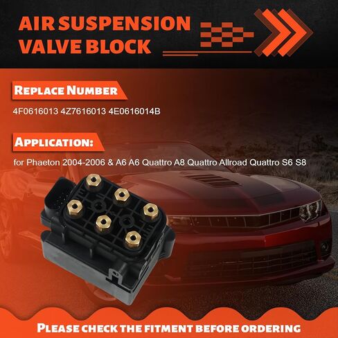 Air Suspension Valve Block, Suitable for Grand Cherokee WK2 2011-2019, Touareg 2004-2015, Cayenne 2011-2015 Replaces 68087233AA 95835890300 558103M000 55810-3M000 7P0698014 in Kuwait