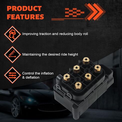 Air Suspension Valve Block, Suitable for Grand Cherokee WK2 2011-2019, Touareg 2004-2015, Cayenne 2011-2015 Replaces 68087233AA 95835890300 558103M000 55810-3M000 7P0698014 in Kuwait