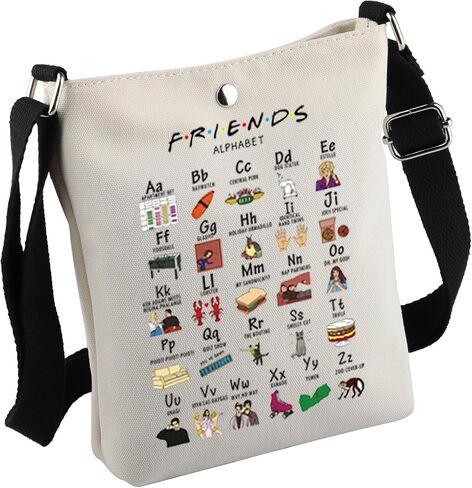 MNIGIU Friend TV Show Inspired Gift Friend Alphabet Crossbody Bag Friend TV Show Merch For Friend Fans in Saudi Arabia