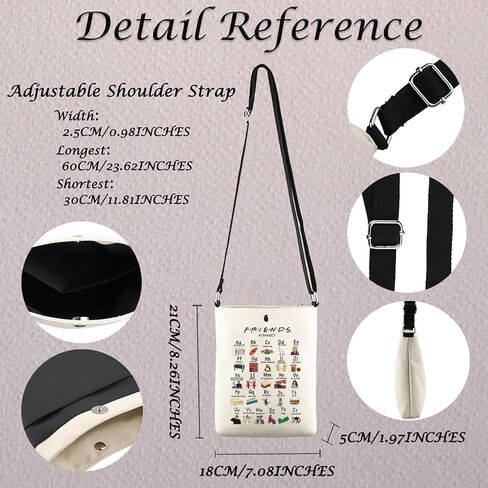 MNIGIU Friend TV Show Inspired Gift Friend Alphabet Crossbody Bag Friend TV Show Merch For Friend Fans in Saudi Arabia