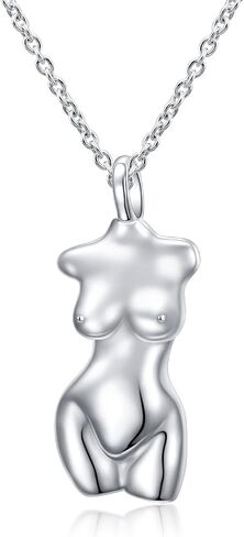 Female Body Necklace S925 Sterling Silver Venus Goddess Pendant Necklace for Women Self love Jewelry in Kuwait