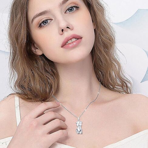 Female Body Necklace S925 Sterling Silver Venus Goddess Pendant Necklace for Women Self love Jewelry in Kuwait