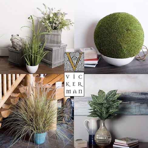 فيكرمان كل يوم صبار أخضر صناعي مقاس 34 بوصة في وعاء مزارعي بلاستيكي أسود - نبات صناعي محفوظ بوعاء داخلي - مساحات خضراء لديكور المنزل أو المكتب - صيانة مجانية in Kuwait