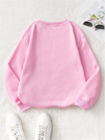 SOLY HUX Women's Plus Size Crewneck Sweatshirt Graphic Long Sleeve Drop Shoulder Pullover Tops in Saudi Arabia