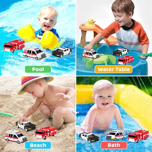 No Hole Bath Toys for Babies and Toddlers, Car Bath Toys for Infant Kids 1-3, Beach Pool Bathtub Toys for Kids, Baby Bath Toys 0 1-3 6 12 18 Month, Birthday for Kids Boys Girls in Saudi Arabia