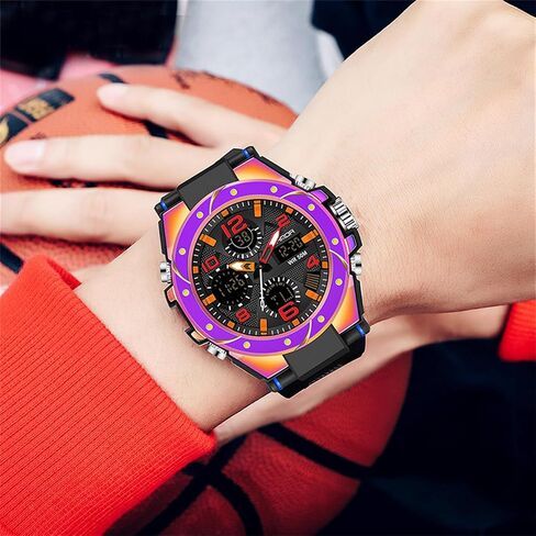CdyBox Men Tactical Watch Waterproof Military Sport Work Digital Analog Wrist Multi Electronic Watch in Kuwait