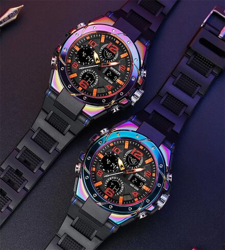 CdyBox Men Tactical Watch Waterproof Military Sport Work Digital Analog Wrist Multi Electronic Watch in Kuwait