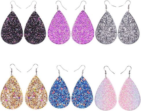 lureme Faux Leather Earrings Set for Women Lightweight Teardrop Handmade Leaf Earrings (er006191) in Saudi Arabia